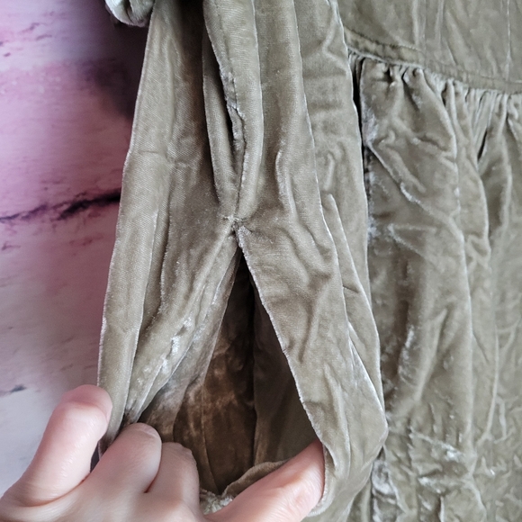 WE THE FREE MOON CITY VELVET TOP TAUPE OVERSIZED BOHO MEDIUM - Picture 7 of 14